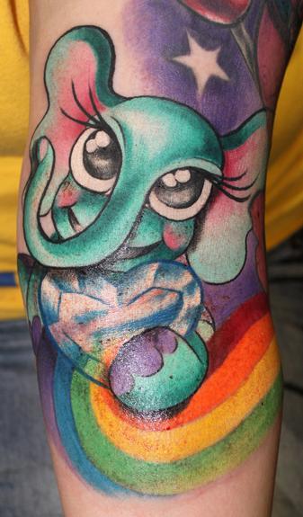 Looking for unique  Tattoos? Bling Gay Pride Elephant tattoo